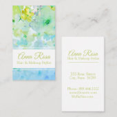 *~* populäre Girly Türkis-grünes Goldschönheit Visitenkarte (Vorne/Hinten)