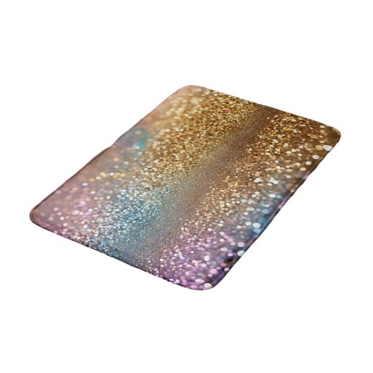 Populäre Glitzer Opal Holographic Collection Badematte (Schrägansicht)
