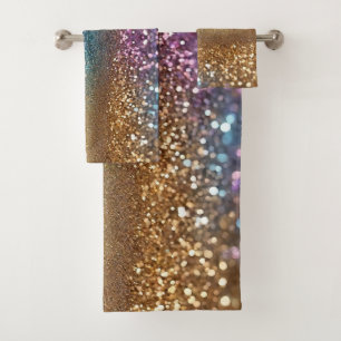 Populäre Glitzer Opal Holographic Collection Badhandtuch Set