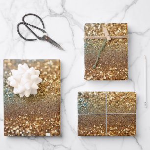 Populäre Glitzer Opal Holographic Collection Geschenkpapier Set