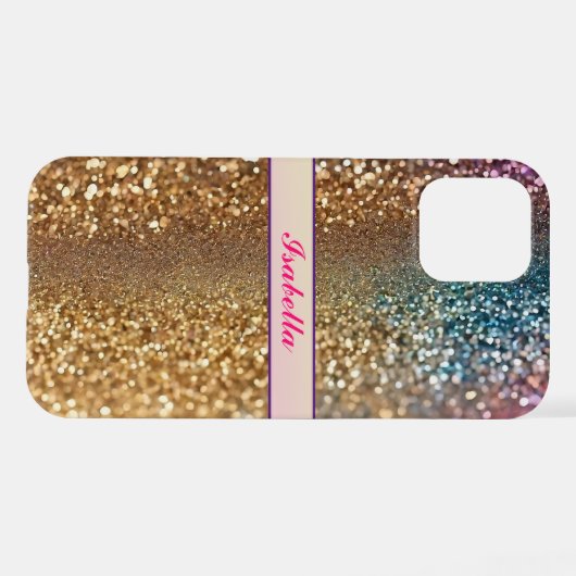 Populäre Glitzer Opal Holographic Collection iPhone Hülle (Rückseite (Horizontal))