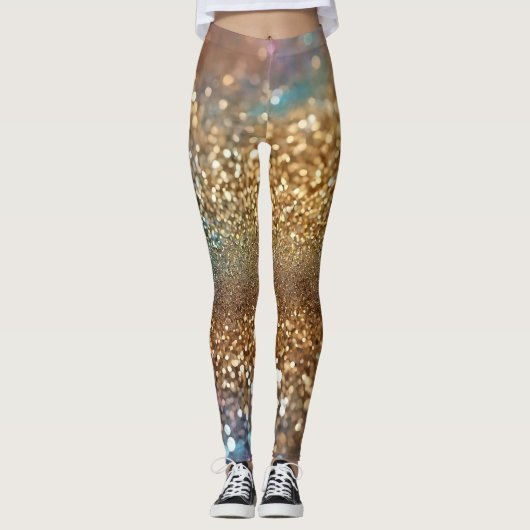 Populäre Glitzer Opal Holographic Collection Leggings (Vorderseite)