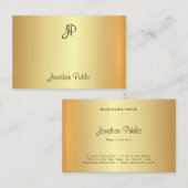 Populäre Gold Calligraphy Monogram Moderne Vorlage Visitenkarte (Vorne/Hinten)
