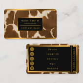 Populäre Kuh-Imitate Leather Elegante Collection Visitenkarte (Vorne/Hinten)