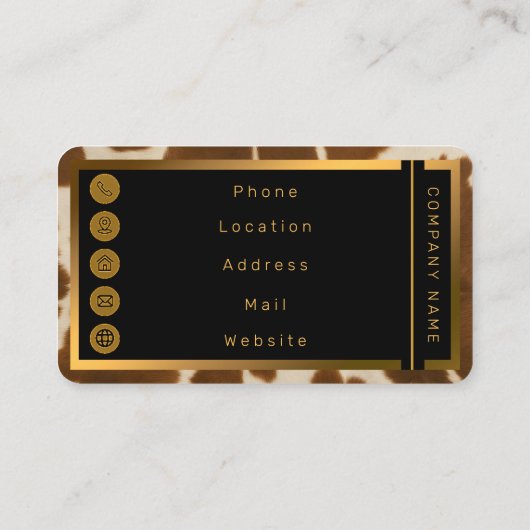 Populäre Kuh-Imitate Leather Elegante Collection Visitenkarte (Rückseite)