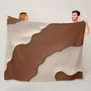Populäre Luxus Elegante Kunstkuh-Leder-Kollektion Fleecedecke