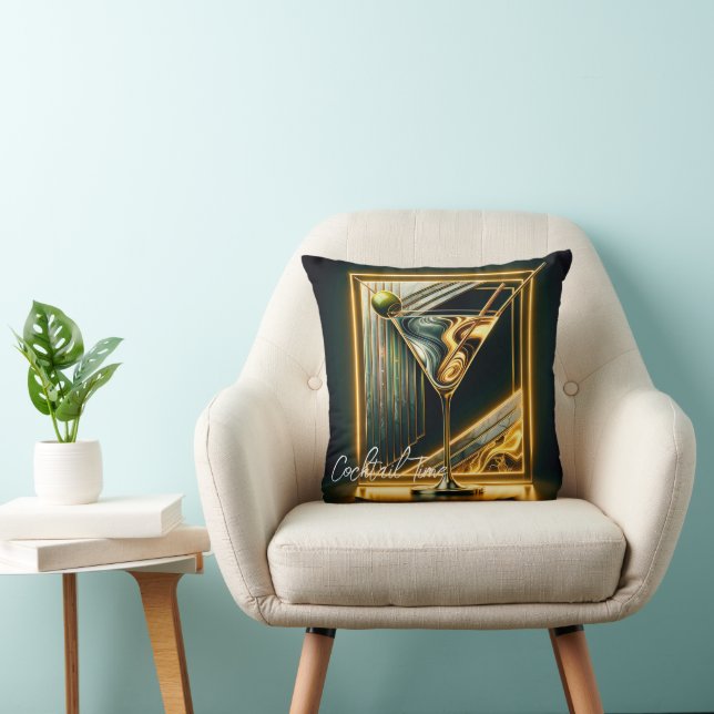 Populäre Party Time Neon Personalisiert Kissen (Stuhl )