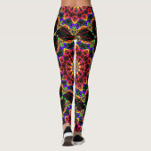 Populäre Psychedelische Muster Leggings (Rückseite)
