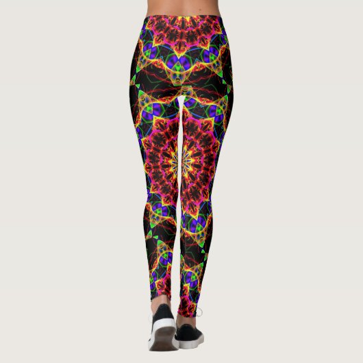 Populäre Psychedelische Muster Leggings (Rückseite)