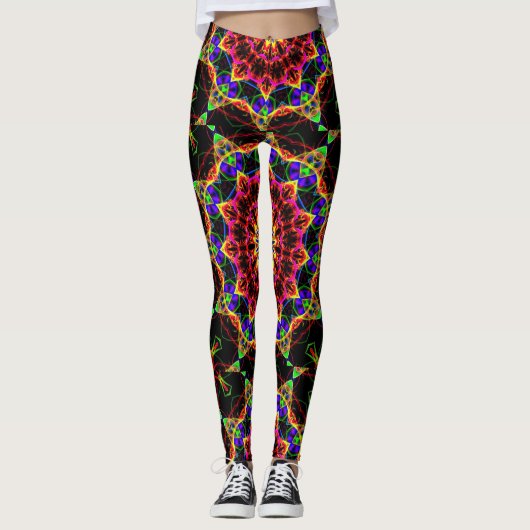 Populäre Psychedelische Muster Leggings (Vorderseite)