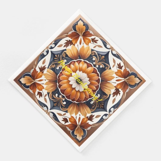 Populäre Pumpkin Erntedankensammlung Herbstkollekt Serviette (Ecke)