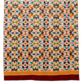 Populäre Retro-Sammlung Abstrakter Quadrate Duschvorhang (Vorderseite)