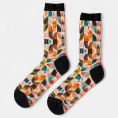 Populäre Retro-Sammlung Abstrakter Quadrate Socken (Linkes Detail)