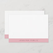 Populäre Rose Gold Weißes einfaches Template Moder Mitteilungskarte (Vorne/Hinten)