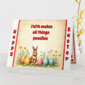 Populäre Sammlung von kleinen Kaninchen und Ostere Karte (Gelbe Blume)