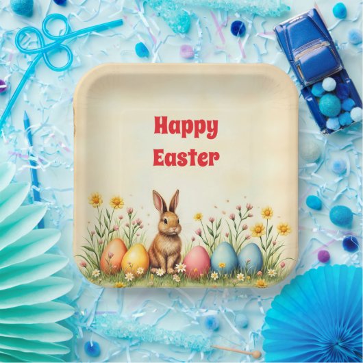 Populäre Sammlung von kleinen Kaninchen und Ostere Pappteller (Party)