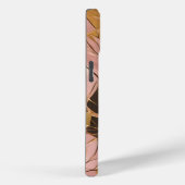 Populäre Schwarz-Pink-Gold-Boho-Blätter-Sammlung Case-Mate iPhone Hülle (Rückseite / Rechts)