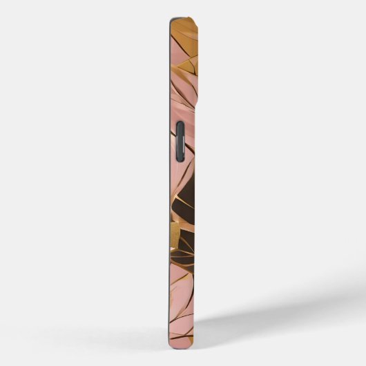 Populäre Schwarz-Pink-Gold-Boho-Blätter-Sammlung Case-Mate iPhone Hülle (Rückseite / Rechts)