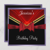 Populäre schwarze Party Einladung (Vorne/Hinten)