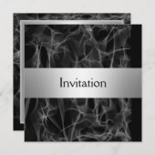 Populäre schwarze Party Einladung Save the Date (Vorne/Hinten)