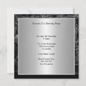 Populäre schwarze Party Einladung Save the Date (Rückseite)