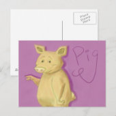 Populäre Schweinekarte Postkarte (Vorne/Hinten)