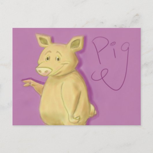 Populäre Schweinekarte Postkarte (Vorderseite)