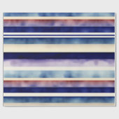 Populäre Summer Navy Blue Boat Stripes Collection Geschenkpapier (Flach)