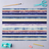 Populäre Summer Navy Blue Boat Stripes Collection Seidenpapier (Basteln)