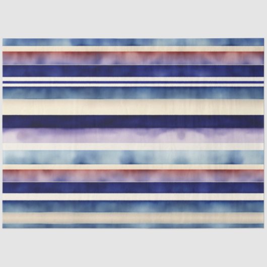 Populäre Summer Navy Blue Boat Stripes Collection Seidenpapier (Vorderseite)