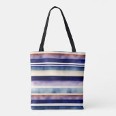 Populäre Summer Navy Blue Boat Stripes Collection Tasche (Rückseite)
