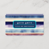 Populäre Summer Navy Blue Boat Stripes Collection Visitenkarte (Vorderseite)