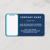 Populäre Summer Navy Blue Boat Stripes Collection Visitenkarte (Rückseite)