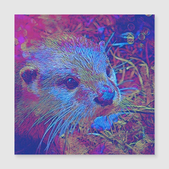 Populäre Tiere - Otter 1 Magnetkarte (Vorderseite)
