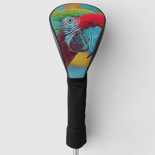 Populäre Tiere - Papagei Golf Headcover (Vorderseite)