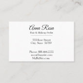 *~* populäre Türkis-blaues Grün-Girly Schönheit Visitenkarte (Rückseite)