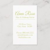 *~* Populäre türkisblaue grüne Girlanbeauty Visitenkarte (Rückseite)