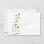 Populäre White Wedding RSVP Karte (Rückseite)