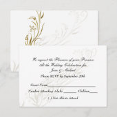 Populäre White Wedding RSVP Karte (Vorne/Hinten)