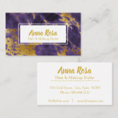 *~* populäres Goldtiefpurpurnes schickes Visitenkarte (Vorne/Hinten)