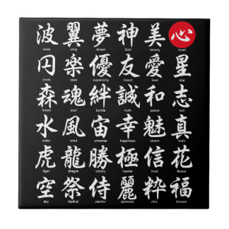 Populäres japanisches Kanji Fliese