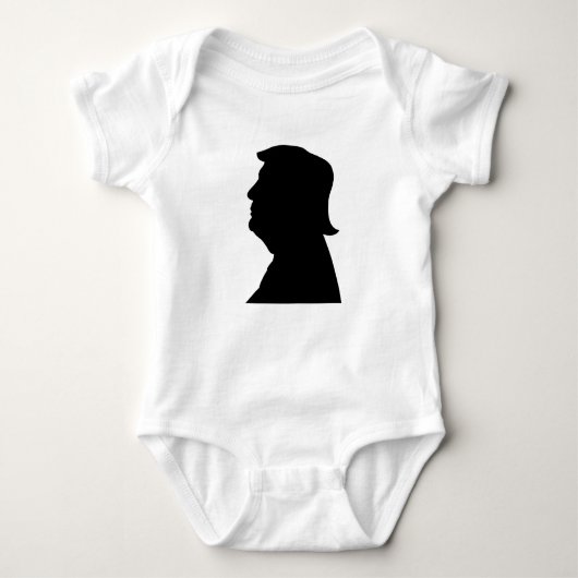 Populäres politisches Donald- TrumpSilhouette Baby Strampler (Vorderseite)