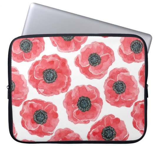 Populationen Aquarell Laptopschutzhülle (Vorderseite)