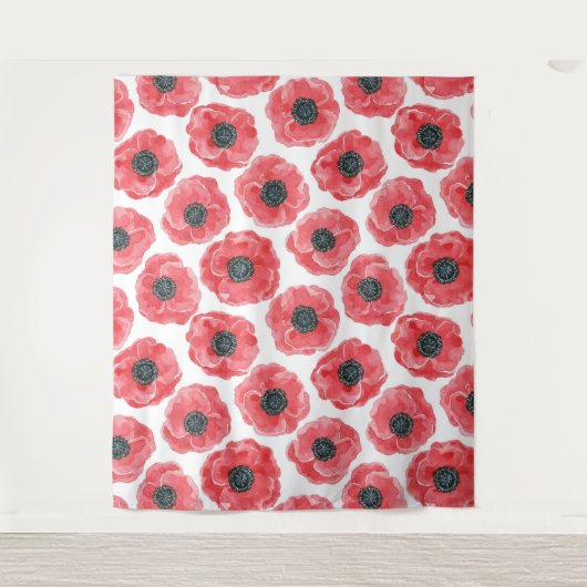 Populationen Aquarell Wandteppich (Vorderseite)