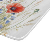 Populationen & Cornblumen: Rustikale Wiesenfarbe Schneidebrett (Ecke)