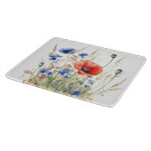 Populationen & Cornblumen: Rustikale Wiesenfarbe Schneidebrett (Ecke)