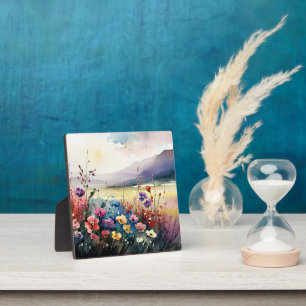 Populationen und Berge Fotoplatte