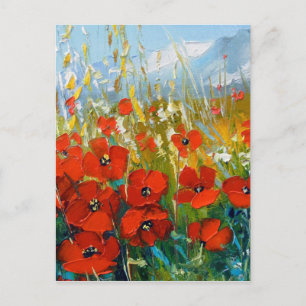 Populationen und Berge Postkarte