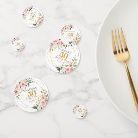 Populr blush rosa Rosen Gold Glitzer 50. Geburtsta Konfetti (Gruppe)