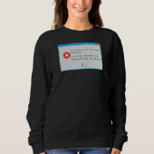 Popup-Nerd des Fensters "Fehlercode" Sweatshirt (Vorderseite)